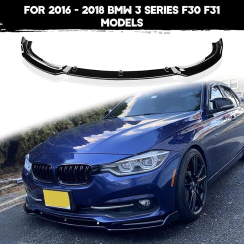 Front Bumper Lip Splitter Spoiler for 2013-2018 BMW 3 Series F30 F31 F35 320i 325i 328i 335i Base Replacement Front Parts Accessories (Gloss Black) in Saudi Arabia