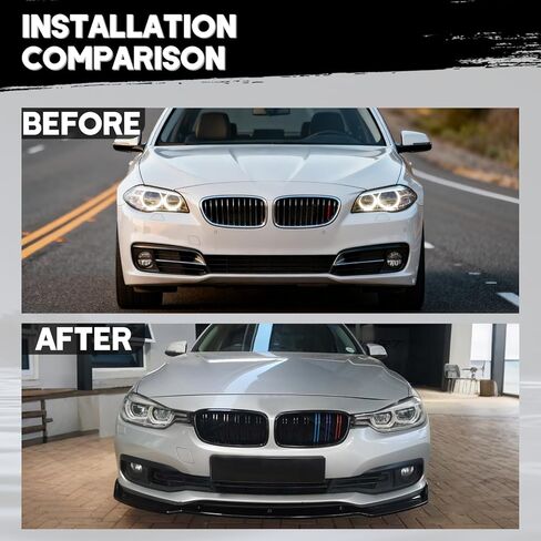 Front Bumper Lip Splitter Spoiler for 2013-2018 BMW 3 Series F30 F31 F35 320i 325i 328i 335i Base Replacement Front Parts Accessories (Gloss Black) in Saudi Arabia
