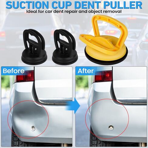 مجموعة أدوات سحب انبعاجات السيارة مكونة من 135 قطعة، مجموعة أدوات إزالة انبعاجات السيارة بدون طلاء مع مطرقة منزلقة 3 في 1 على شكل حرف T وساحبة جسر وكأس شفط، طقم إصلاح دنت لإزالة أضرار بَرَد الجسم التلقائي الكبيرة والصغيرة in Kuwait