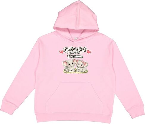 inktastic Just a Girl Who Loves Elephants Youth Hoodie Sweatshirt in Saudi Arabia