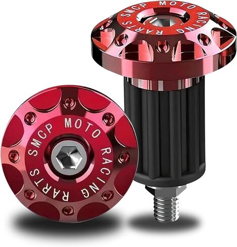 Motorcycle Bar End Plug 2 PCS Universal 7/8" (22mm) Aluminum Alloy Handlebar Grip End Caps, Personalized Modified Anti-rust Handlebar Ends Caps Replacement for Dirt Bikes, Scooter(Black) in Saudi Arabia