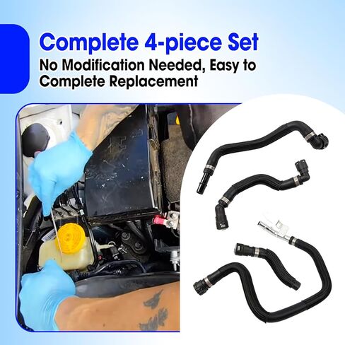 4 Pcs HVAC Heater Supply Return Hose Set Replace 68199254AB 68199254AA 68104972AA 52014624AA 68192082AA 52014627AB Fit for Jeep Grand Cherokee 2014-2018 Chrysler 200 2015-2017 in Saudi Arabia