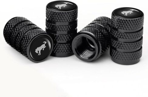 Tire Valve Stem Caps for Ford Bronco Sport Metal Car Wheel Air caps Auto Valve Stem Caps Accessories 4 Pack Black in Kuwait