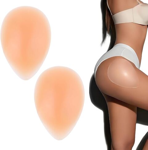 Hip Dip Pads, Silicone Butt Pads for Women, Reusable Enhancer Adhesive Shapewear Butt Padded for an Instant Hourglass Figure Beige in Saudi Arabia