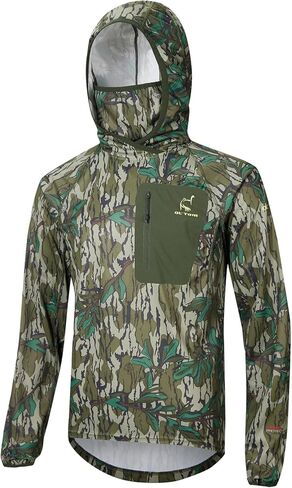 Drake Waterfowl Men's Early Bird Gator Breathable UPF 50 Sun Protection Outdoor Hoodie with Convertible Facemask & Thumbholes in Saudi Arabia