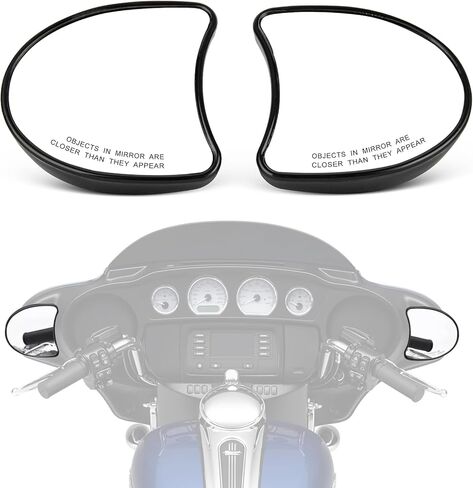 PSLER دراجة نارية داخلية هدية جبل مرآة الرؤية الخلفية مرايا 10 مم للتجول FLH Street Glide FLHX Electra Glide FLHT FLHTCU Ultra Limited FLHTK Tri Glide Trike Ultra Classic Accessories 1996-2013 in Saudi Arabia