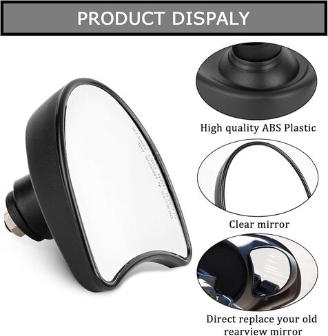 PSLER دراجة نارية داخلية هدية جبل مرآة الرؤية الخلفية مرايا 10 مم للتجول FLH Street Glide FLHX Electra Glide FLHT FLHTCU Ultra Limited FLHTK Tri Glide Trike Ultra Classic Accessories 1996-2013 in Saudi Arabia