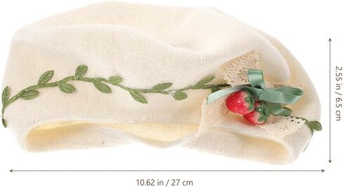 Uonlytech Strawberry Beret Hat for Wool Kawaii Decorative Lolita Beret M 56-58cm Cute Hair Accessory for Teens and Casual Wear in Saudi Arabia