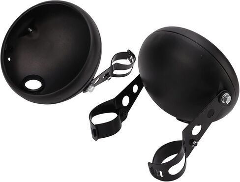 7in Motorcycle Headlight Housing Bucket Mount for LED Headlamp, Fits 38 - 51mm Fork Tubes - Secure Fit, Rust - Metal, Easy No - Drill Installation for Universal Motorcy in Saudi Arabia