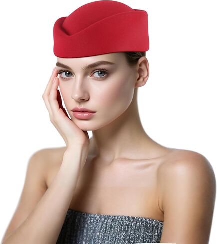 ورأى الصوف قبعة قبعة مضيفة علبة حبوب منع الحمل قبعة الدمعة الفاسناتور قاعدة قبعات الكنيسة للنساء تصميم الحلو in Kuwait