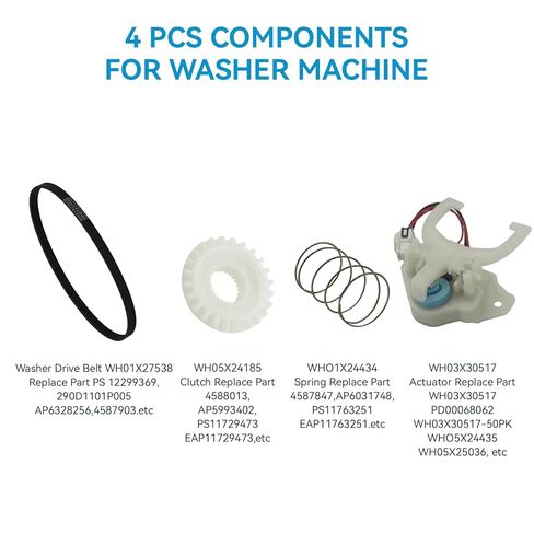 مشغل تبديل الغسالة WH03X30517 المحدث | حزام محرك الغسالة WH01X27538 | قابض الغسالة WH05X24185 | WH01X24434 زنبرك الغسالة لنماذج GE Hot-Point in Kuwait