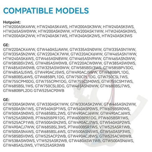 مشغل تبديل الغسالة WH03X30517 المحدث | حزام محرك الغسالة WH01X27538 | قابض الغسالة WH05X24185 | WH01X24434 زنبرك الغسالة لنماذج GE Hot-Point in Kuwait
