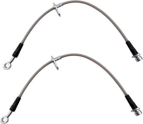 TRQ Stainless Steel Performance Front Brake Hose Compatible with 2000-2006 Cadillac 1999-2007 Chevrolet 1999-2007 GMC in Saudi Arabia