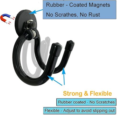 Pmsanzay 2 Pack Magnetic Wreath Hanger for Front Door, Wreath Hook Wreath Holder for Metal Door, Heavy Duty Magnets with Double Hook for Refrigerator, Christmas Decoration in Saudi Arabia