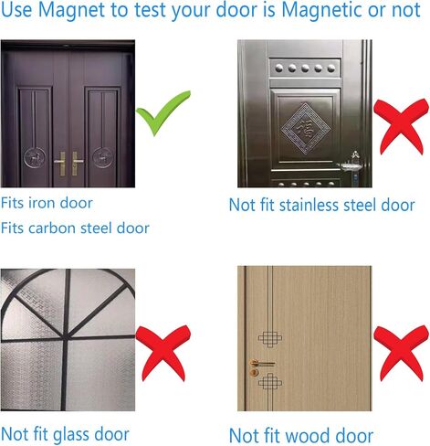 Pmsanzay 2 Pack Magnetic Wreath Hanger for Front Door, Wreath Hook Wreath Holder for Metal Door, Heavy Duty Magnets with Double Hook for Refrigerator, Christmas Decoration in Saudi Arabia