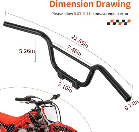 مقود عالي التحمل لسيارة Honda CRF50F 2013-2024 (إصدار COO فقط) 53100-GEL-306 in Kuwait
