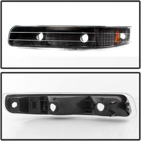 ACANII - For 2000-2006 Chevy Suburban Tahoe 99-02 Silverado Black Housing Parking Turn Singal Lamps Bumper Lights Pair in Saudi Arabia