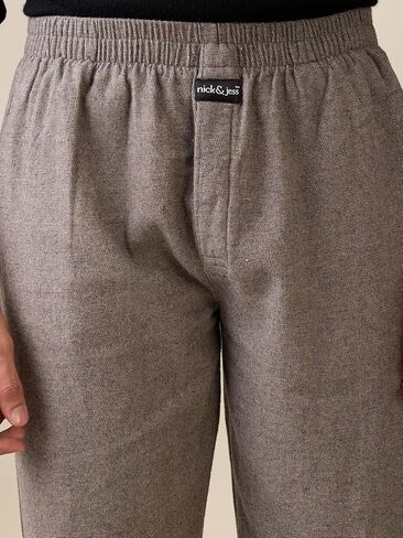 Nick&Jess mens 100% Cotton Hounslow Blackish Brown Pajama in Saudi Arabia