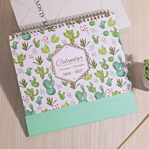 تقويم سطح المكتب 2026-2027 (سنتان) تقويم الوجه 24 شهرًا مكتب مكتب قائم صغير، 10 × 8.3 بوصة تقاويم مكتب واقفة (يناير 2026-ديسمبر 2027) مع مخطط شهري in Kuwait