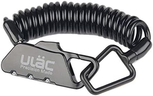 قفل دراجة صغير مضاد للسرقة، قفل كابل زنبركي للدراجة، قفل أمتعة السفر، قفل خوذة، 4 * 1200 مم (شفاف) in Kuwait