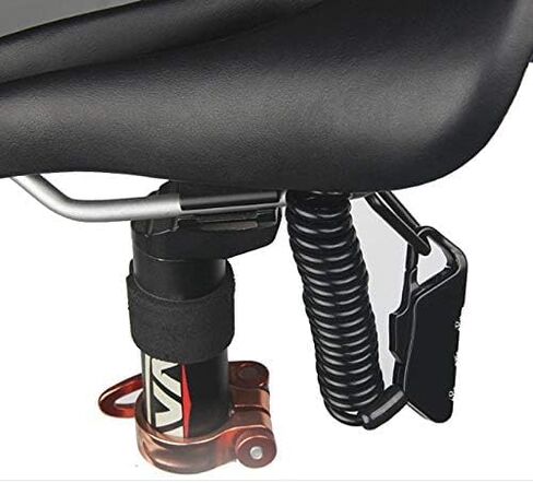 قفل دراجة صغير مضاد للسرقة، قفل كابل زنبركي للدراجة، قفل أمتعة السفر، قفل خوذة، 4 * 1200 مم (شفاف) in Kuwait