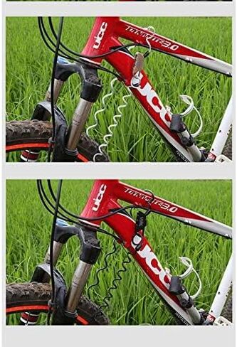 قفل دراجة صغير مضاد للسرقة، قفل كابل زنبركي للدراجة، قفل أمتعة السفر، قفل خوذة، 4 * 1200 مم (شفاف) in Kuwait