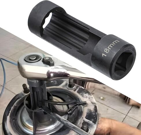 Wuyaoyao 18mm Suspension Strut Nut Socket Tool, 12 Point 1/2" Drive Nut Socket for Easy Removal of Shock Absorber Nuts, Shock Absorber Tool, Suspension Strut Nuts Remover and Installer Tools in Saudi Arabia