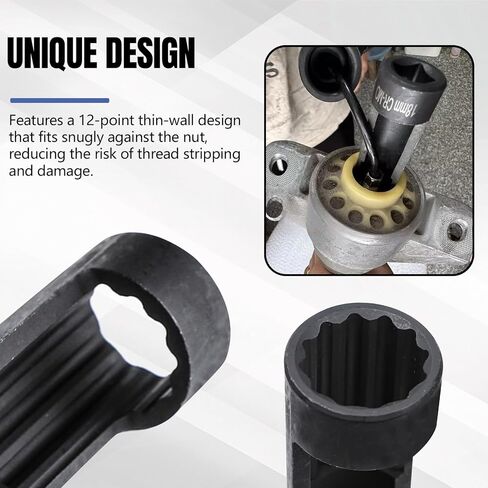 Wuyaoyao 18mm Suspension Strut Nut Socket Tool, 12 Point 1/2" Drive Nut Socket for Easy Removal of Shock Absorber Nuts, Shock Absorber Tool, Suspension Strut Nuts Remover and Installer Tools in Saudi Arabia