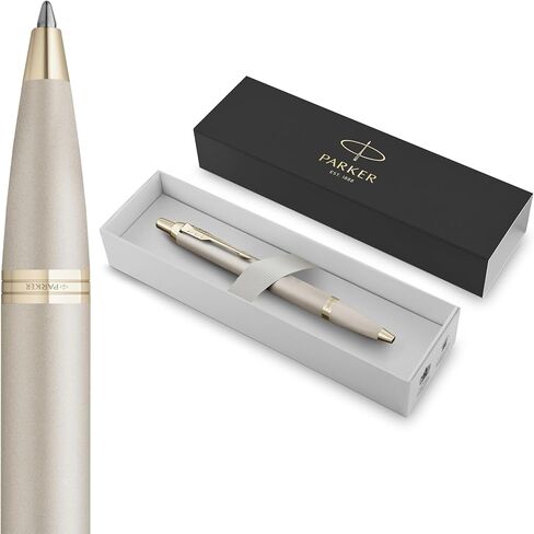 Parker IM Monochrome Ballpoint Pen, Sleek Burgundy Finish and Trims, Blue Ink, Medium Point, Attractive Gift Box in Kuwait