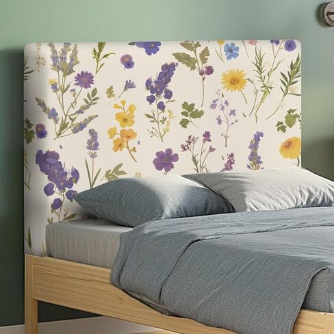 Vintage Floral Headboard Cover, Stretch Bed Head Board Cover, Headboard Slipcover for Bedroom Decor, Upholstered Headboard for Headboard Full Back Protection（Twin/Full Size） in Saudi Arabia