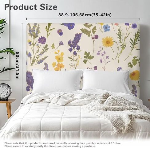 Vintage Floral Headboard Cover, Stretch Bed Head Board Cover, Headboard Slipcover for Bedroom Decor, Upholstered Headboard for Headboard Full Back Protection（Twin/Full Size） in Saudi Arabia