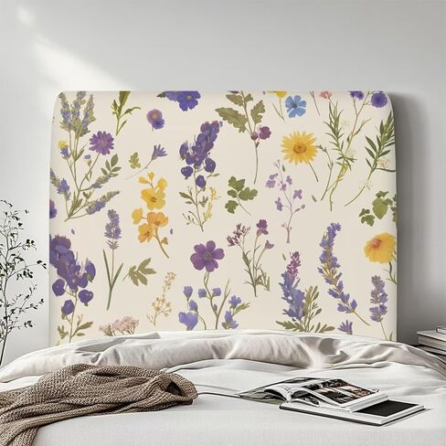 Vintage Floral Headboard Cover, Stretch Bed Head Board Cover, Headboard Slipcover for Bedroom Decor, Upholstered Headboard for Headboard Full Back Protection（Twin/Full Size） in Saudi Arabia