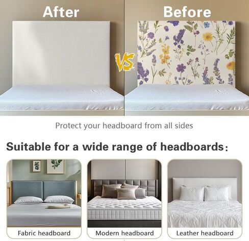 Vintage Floral Headboard Cover, Stretch Bed Head Board Cover, Headboard Slipcover for Bedroom Decor, Upholstered Headboard for Headboard Full Back Protection（Twin/Full Size） in Saudi Arabia