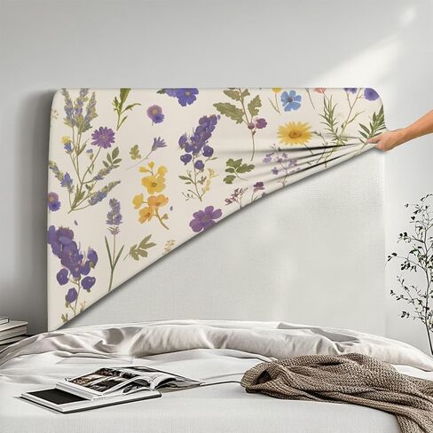 Vintage Floral Headboard Cover, Stretch Bed Head Board Cover, Headboard Slipcover for Bedroom Decor, Upholstered Headboard for Headboard Full Back Protection（Twin/Full Size） in Saudi Arabia