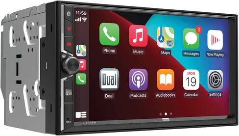 Dual Electronics DCA73W 7-inch Certified Apple CarPlay Android Auto Wired or Wireless | Double DIN Touchscreen Car Stereo Radio | Bluetooth | Backup Camera Input | USB Playback & Charge in Kuwait