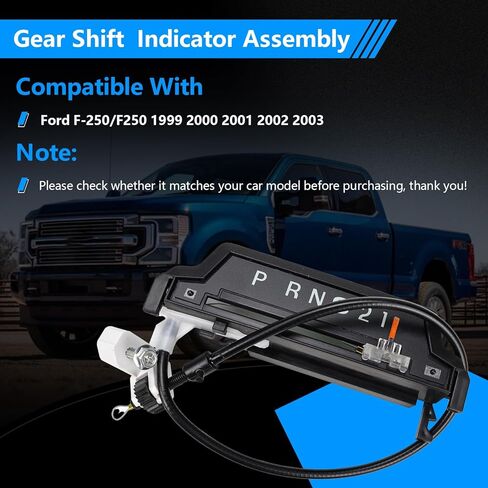 XL3Z-7A110-AA Gear Shift Indicator Cable & Assembly Compatible with Ford F-250/F250 1999 2000 2001 2002 2003 Shift Selector Cable - Replaces XL3Z7A110AA in Kuwait