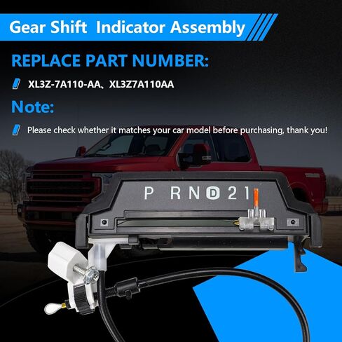 XL3Z-7A110-AA Gear Shift Indicator Cable & Assembly Compatible with Ford F-250/F250 1999 2000 2001 2002 2003 Shift Selector Cable - Replaces XL3Z7A110AA in Kuwait