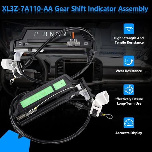 XL3Z-7A110-AA Gear Shift Indicator Cable & Assembly Compatible with Ford F-250/F250 1999 2000 2001 2002 2003 Shift Selector Cable - Replaces XL3Z7A110AA in Kuwait