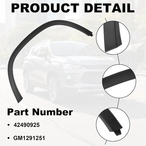 Fender Flare Front RH Passenger Side Right Compatible with 2017-2022 Chevy Trax Wheel Housing Molding Trim,42490925 GM1291251 in Kuwait