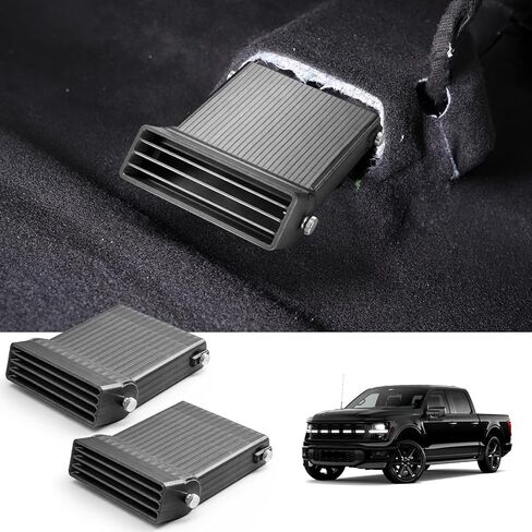 قطعتان من عاكسات فتحات التهوية القابلة للتعديل أسفل المقعد المتوافقة مع Ford F-150 Lightning & Raptor 2015–2024، موسعات تدفق الهواء الاتجاهية الخلفية لركاب المقعد الخلفي in Kuwait