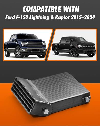 قطعتان من عاكسات فتحات التهوية القابلة للتعديل أسفل المقعد المتوافقة مع Ford F-150 Lightning & Raptor 2015–2024، موسعات تدفق الهواء الاتجاهية الخلفية لركاب المقعد الخلفي in Kuwait