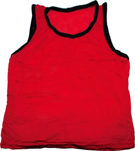BlueDot Trading Adult RED Scrimmage Training Vests Pinnie Uniform in Nylon Mesh for all kinds of Sports Soccer, Football, Basketball, Lacrosse, 1 Pack in Kuwait