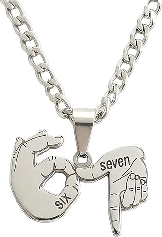 67 سلسلة 67 قلادة القلائد الفولاذية للرجال هدية لكرة القدم فريق البيسبول عدد قلادة سلسلة مكتنزة الرياضة متعة هدايا عيد الحب in Kuwait