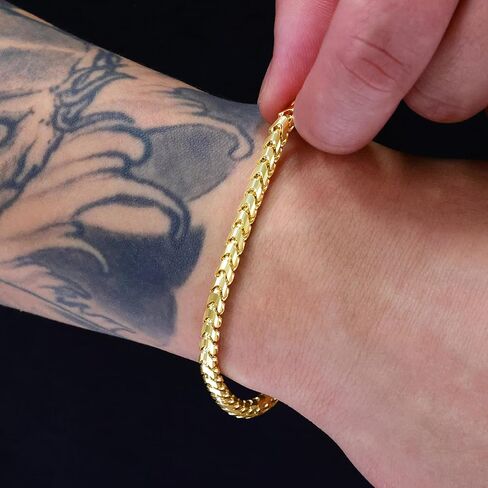Nuragold 10K الذهب الأصفر الحقيقي الصلبة فرانكو الماس قطع سلسلة سوار 7 "-9" (1.1mm-6mm) المجوهرات الإيطالية للرجال والنساء in Saudi Arabia