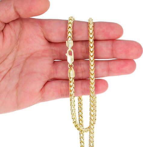 Nuragold 10K الذهب الأصفر الحقيقي الصلبة فرانكو الماس قطع سلسلة سوار 7 "-9" (1.1mm-6mm) المجوهرات الإيطالية للرجال والنساء in Saudi Arabia