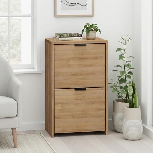 خزانة ملفات عمودية بطول 30 بوصة من Prepac مع درجين للقفل، من خشب البلوط الفاتح in Kuwait