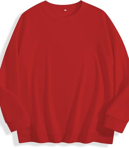 Unisex Round Neck Long Sleeve Heart Graphic Sweatshirt -White double heart simple drawing pattern in Saudi Arabia