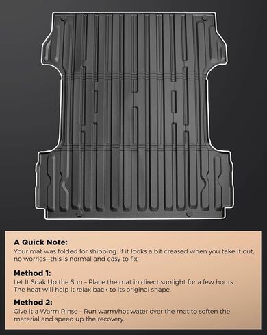 لفورد F250/F350/F450 2023-2026 الحصير الكلمة شاحنة السرير حصيرة الباب الخلفي حصيرة (81.9 سرير) كل موسم الطقس الثقيلة TPE للماء المضادة للانزلاق شاحنة السرير بطانة الملحقات in Kuwait