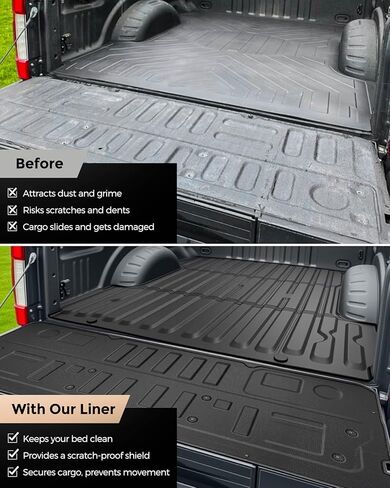 لفورد F250/F350/F450 2023-2026 الحصير الكلمة شاحنة السرير حصيرة الباب الخلفي حصيرة (81.9 سرير) كل موسم الطقس الثقيلة TPE للماء المضادة للانزلاق شاحنة السرير بطانة الملحقات in Kuwait