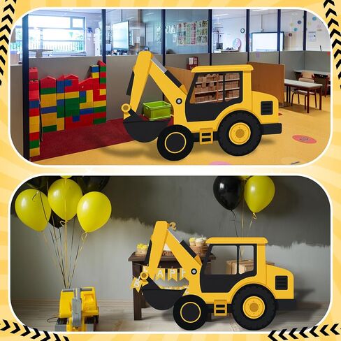 Excavator Truck Cardboard Cutout Standup Construction Party Backdrop Decorations Tractor Photo Booth Props Backdrop for Birthday Wedding Baby Shower Holiday Celebration Decoration in Saudi Arabia
